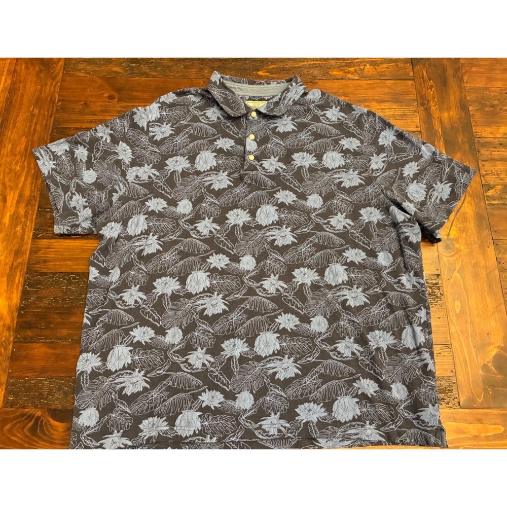 Jos A Bank Navy Floral Short Sleeve Polo, men's size 4X